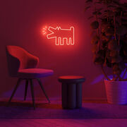 Keith Haring Barking Dog neon light